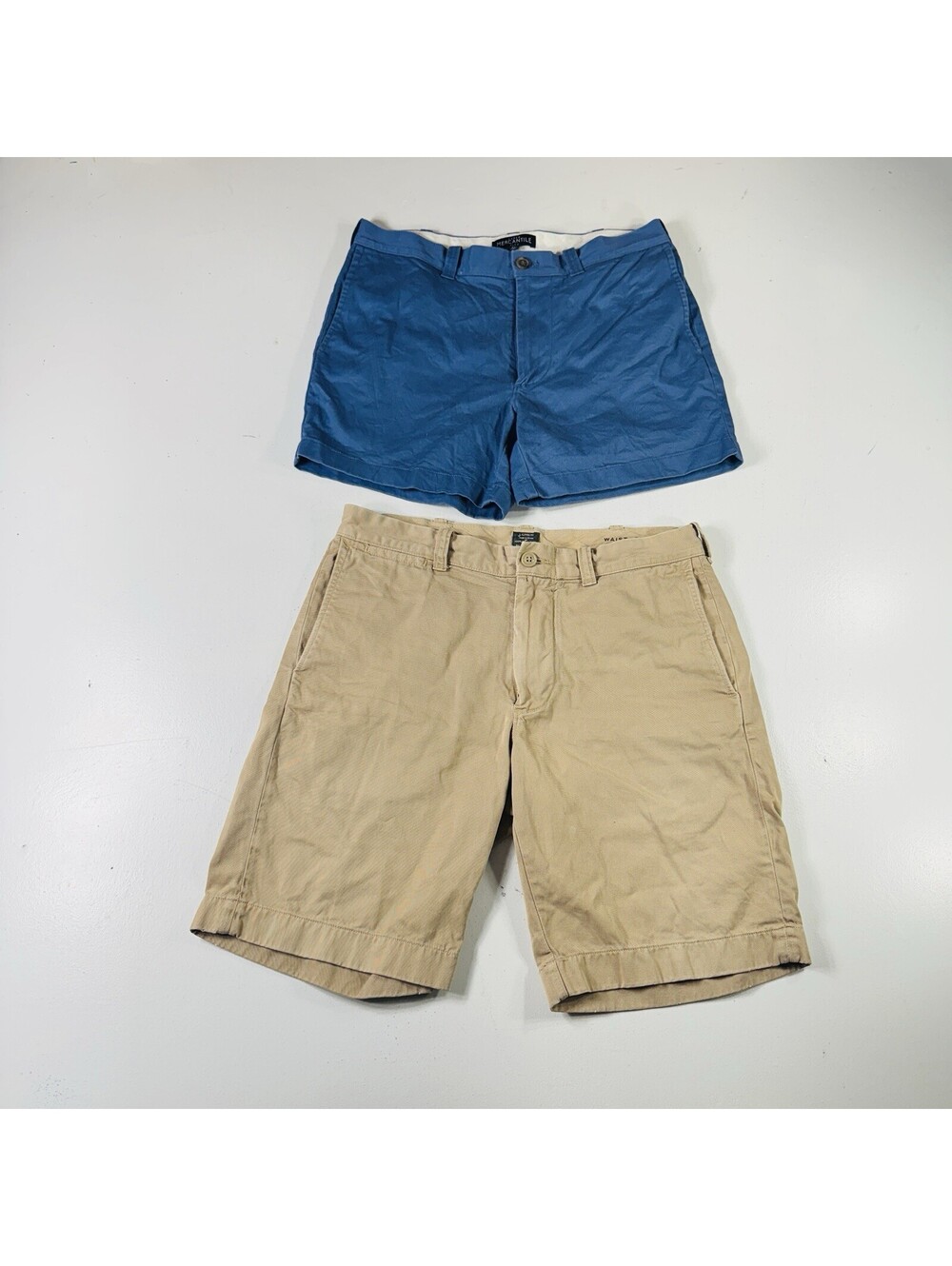 Lot Of 2 J Crew Shorts Blue Beige Men’s Size 31